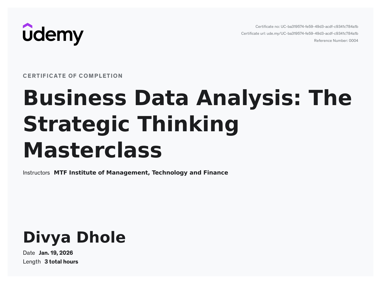 Business Data Analysis